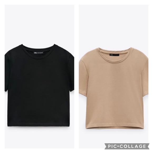 Zara Tops - Set of 2 Zara Cropped T-shirts